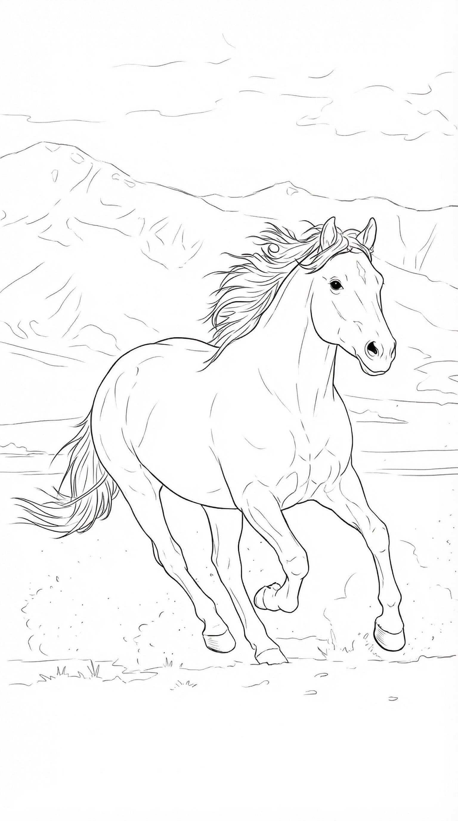 Horse line art