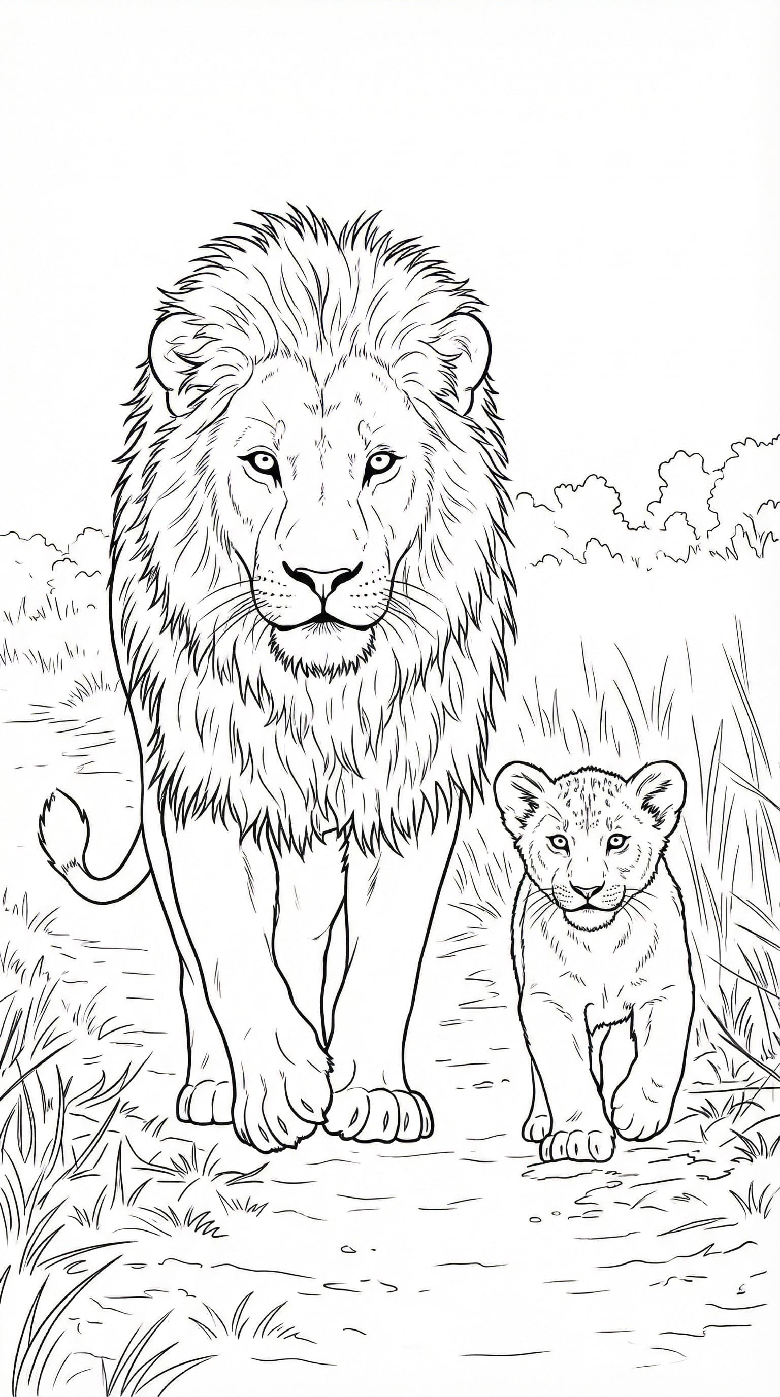 Lion coloring page
